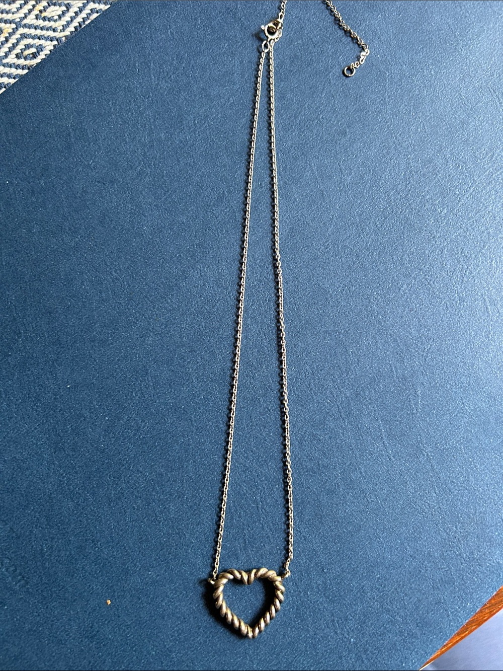 Tiffany & Co. Silver Twisted Heart Pendant Necklace